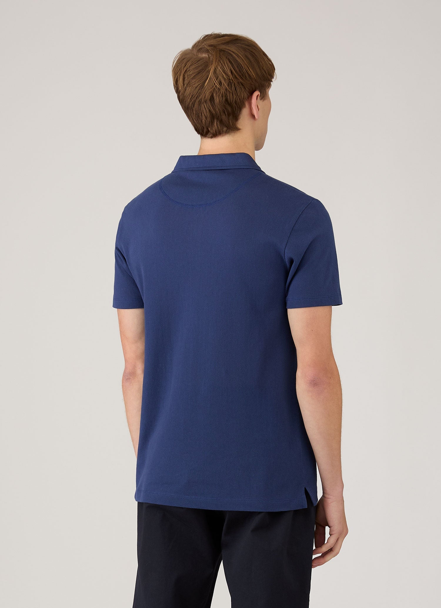 Men's Riviera Polo Shirt in Ink Blue | Sunspel