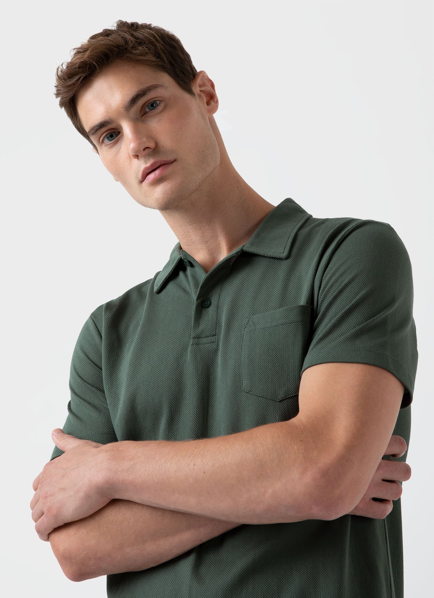 Men's Riviera Polo Shirt in Dark Green