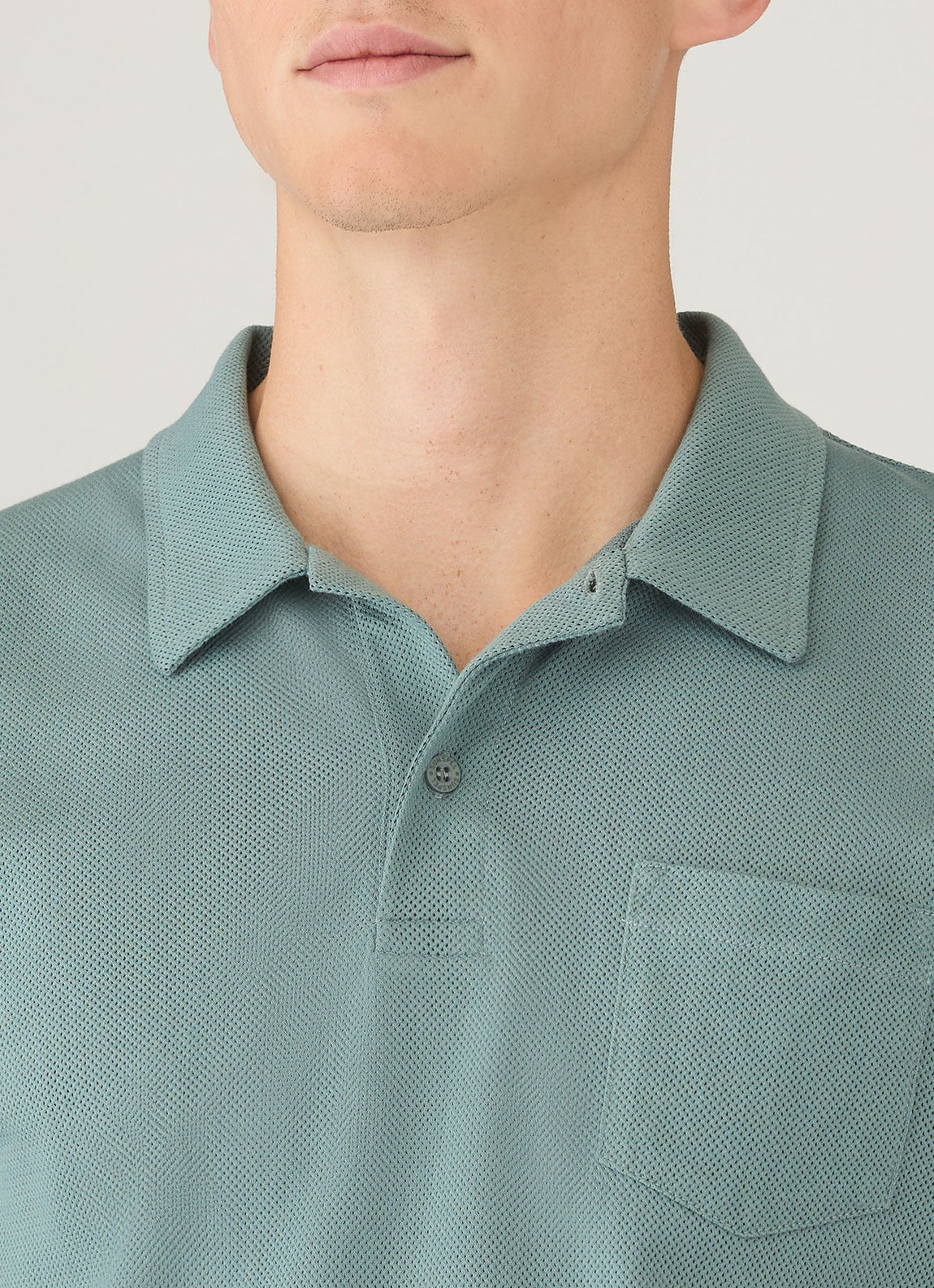 Men's Riviera Polo Shirt in Steel Green