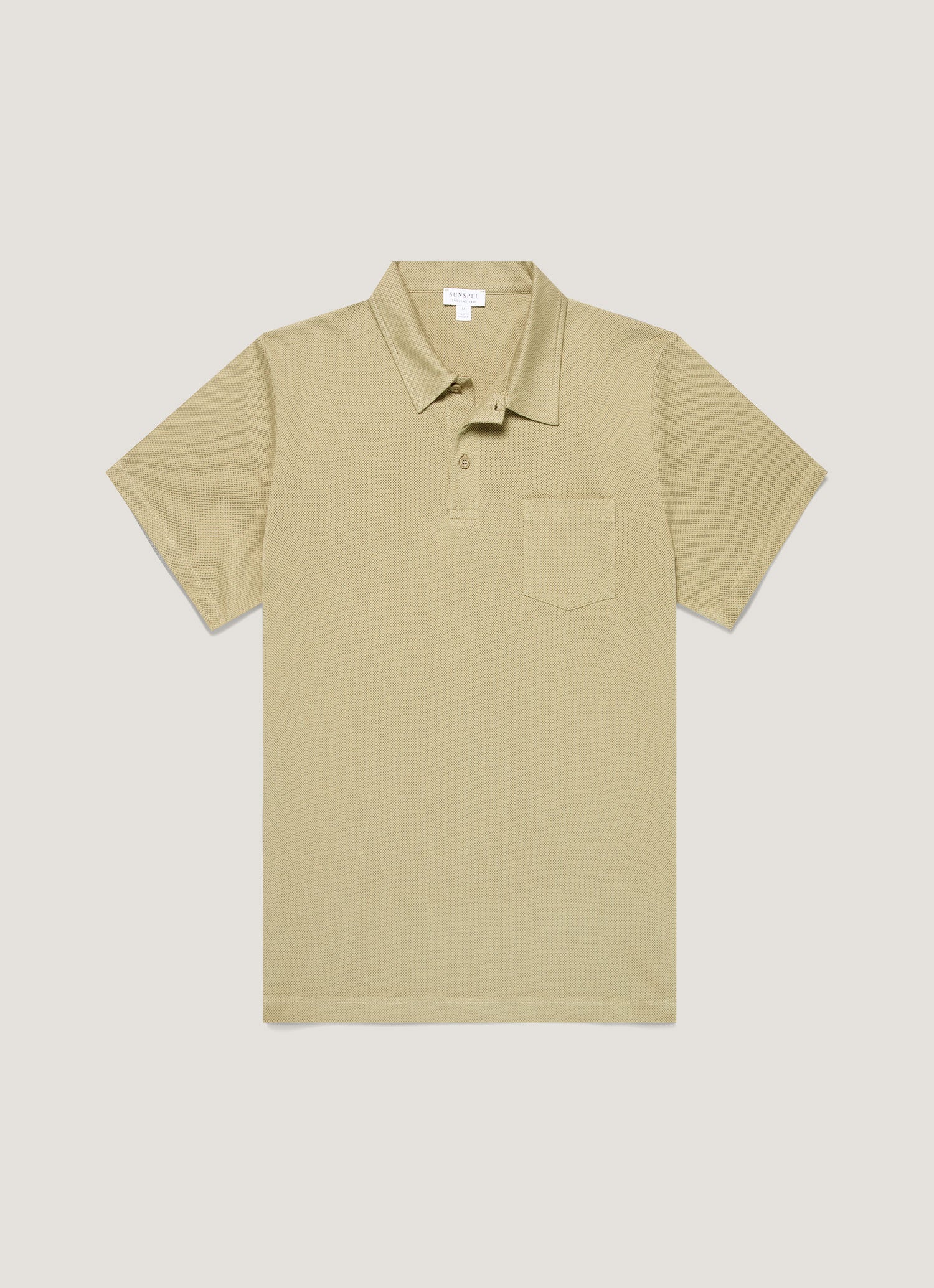 Men's Riviera Polo Shirt in Pistachio | Sunspel