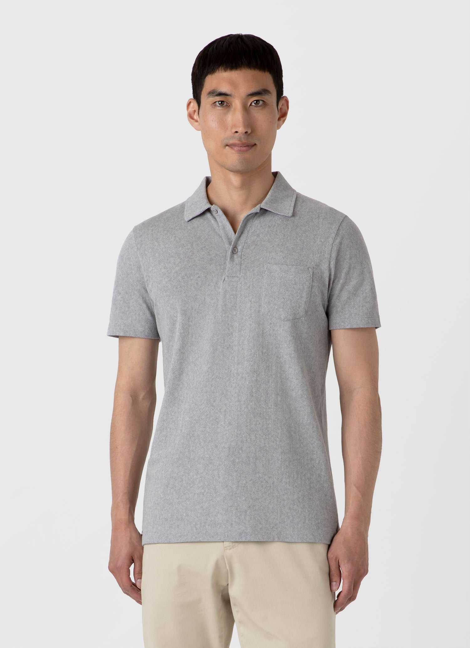 Men's Riviera Polo Shirt in Grey Melange