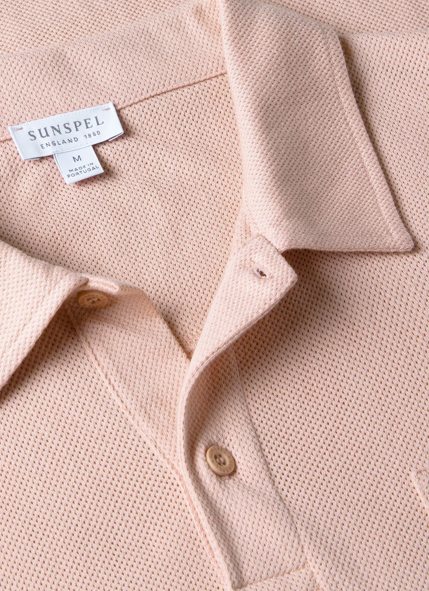 Men's Riviera Polo Shirt in Pale Pink | Sunspel