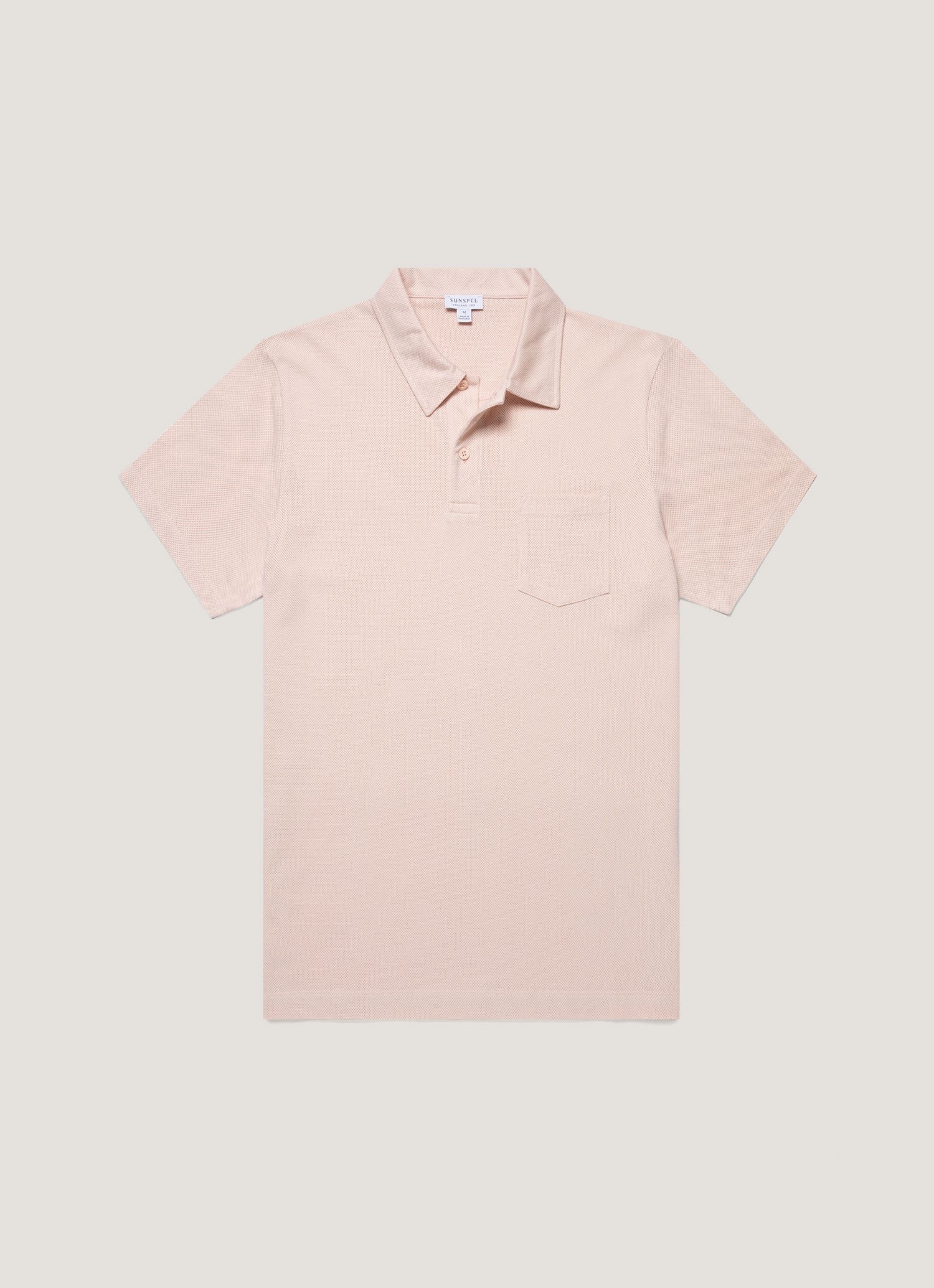 Men's Riviera Polo Shirt in Pastel Pink
