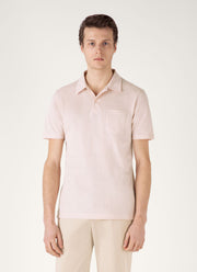 Men's Riviera Polo Shirt in Pastel Pink