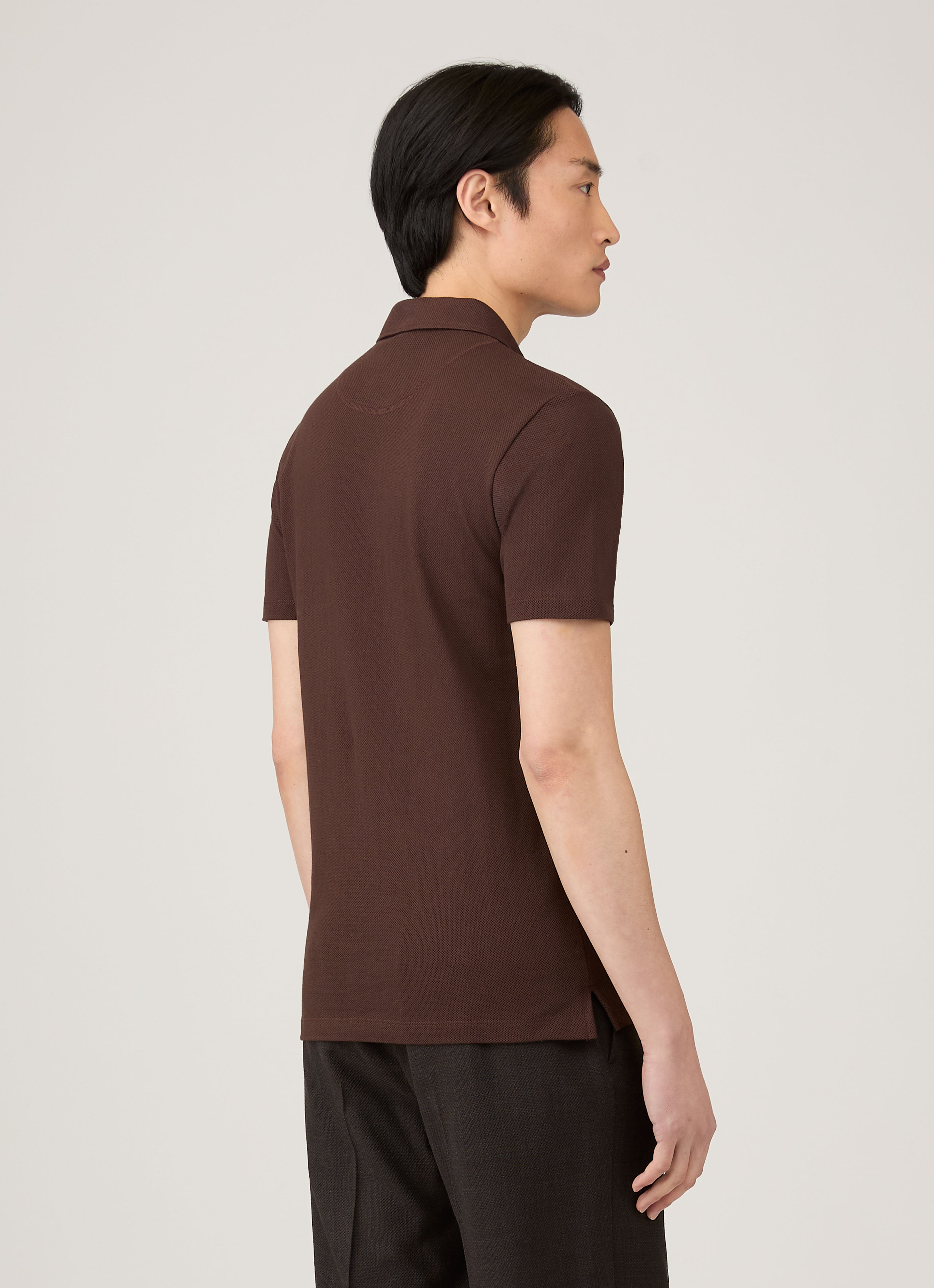 Men's Riviera Polo Shirt in Bakelite | Sunspel