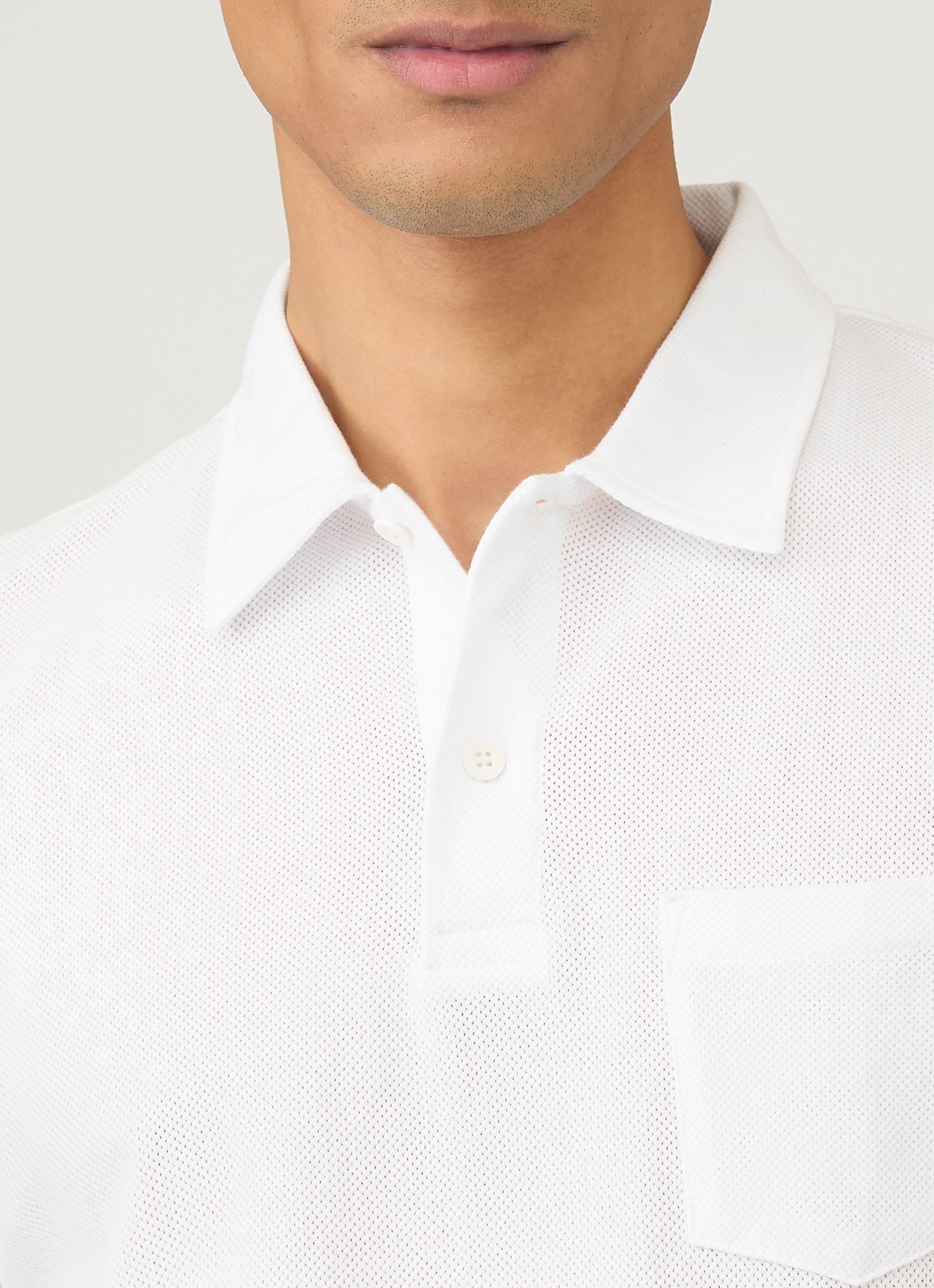 【美品】SUNSPEL ポロシャツ 白　リヴィエラ リヴィエラポロシャツ （White）| Sunspel
