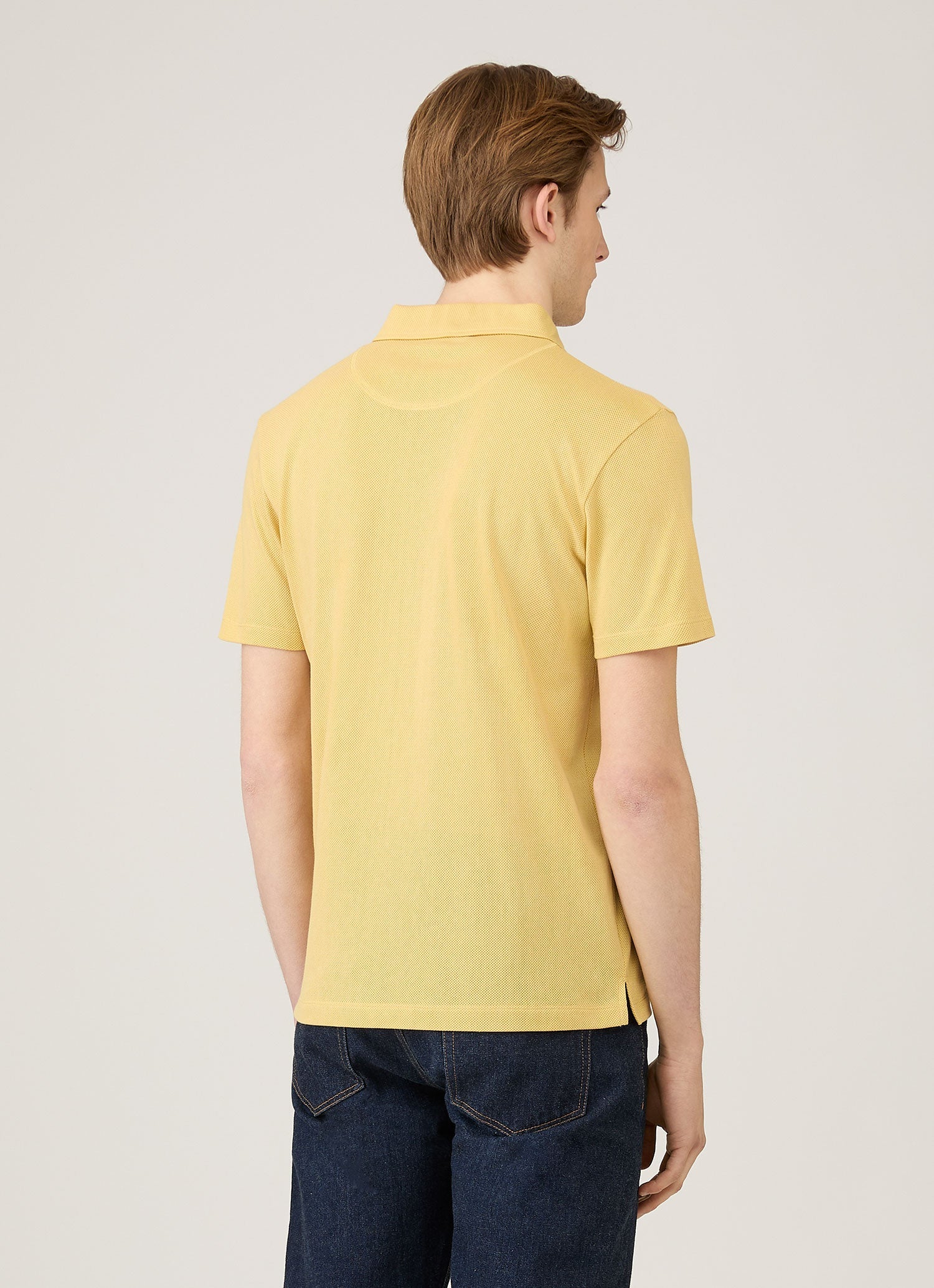 Men's Riviera Polo Shirt in Dusty Yellow