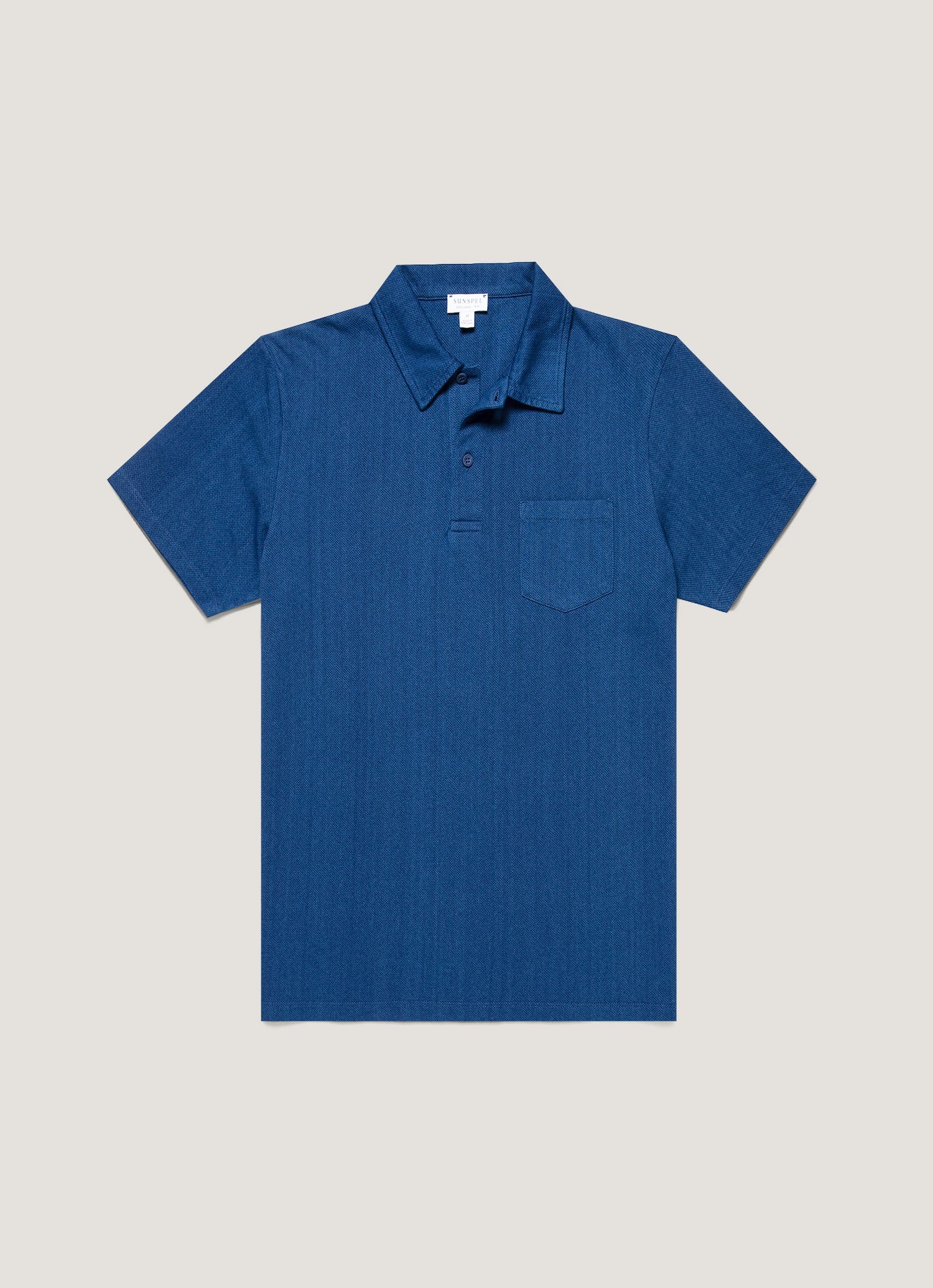 Men's Riviera Polo Shirt in Real Indigo | Sunspel