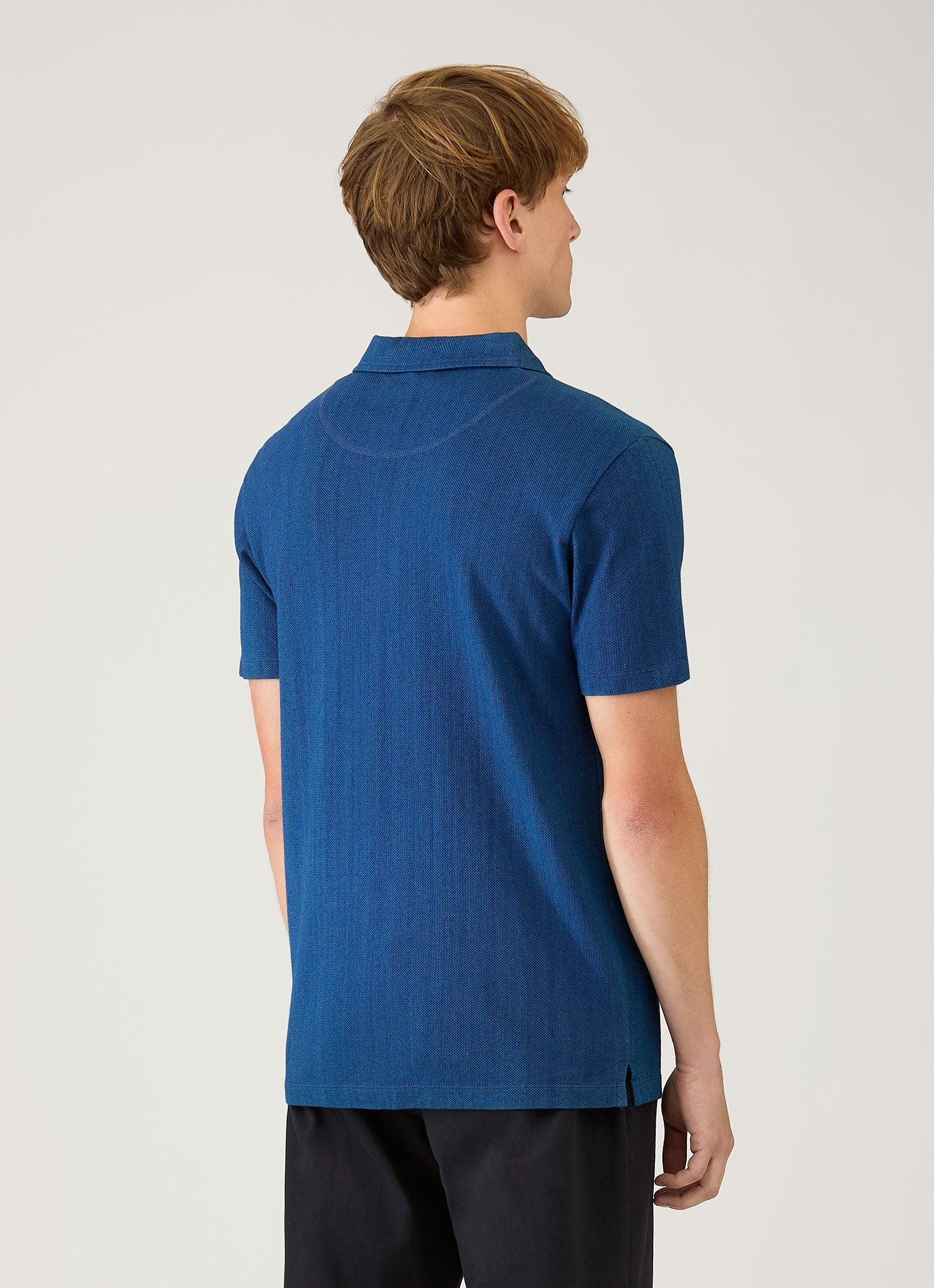 Men's Riviera Polo Shirt in Real Indigo | Sunspel