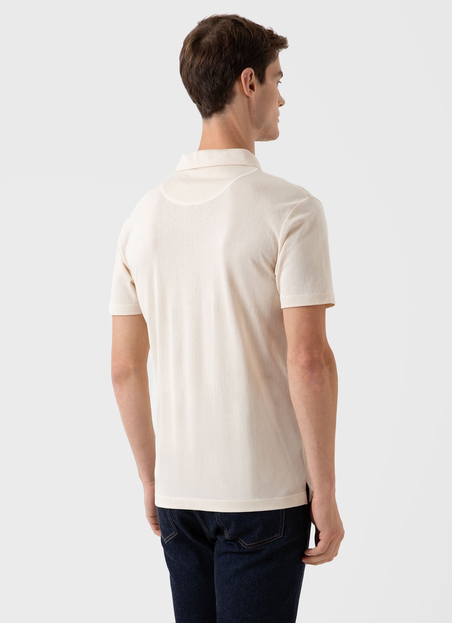 Men's Riviera Polo Shirt in Undyed | Sunspel