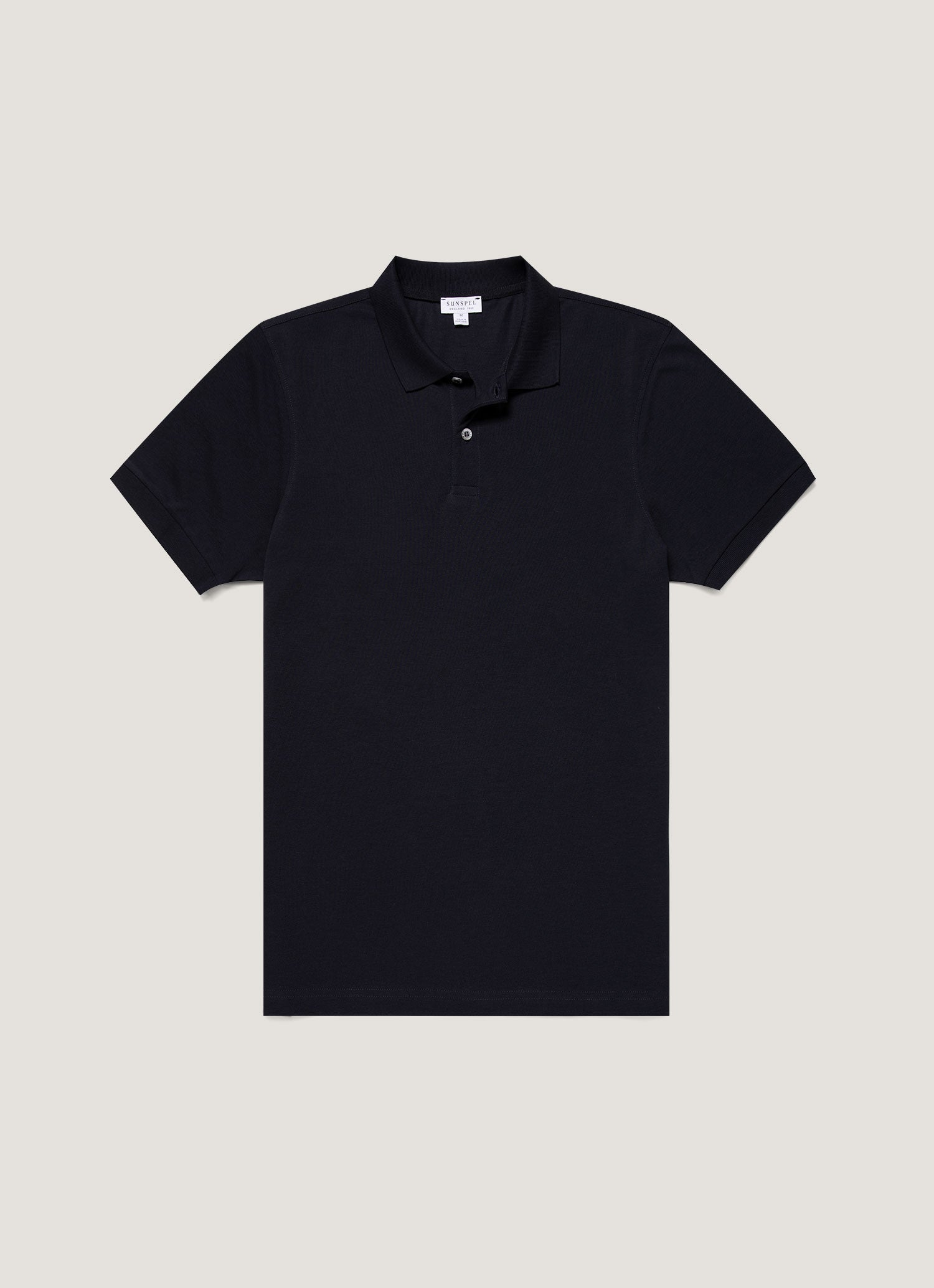 Men's Piqué Polo Shirt in Midnight Navy | Sunspel
