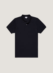 Men's Piqué Polo Shirt in Midnight Navy