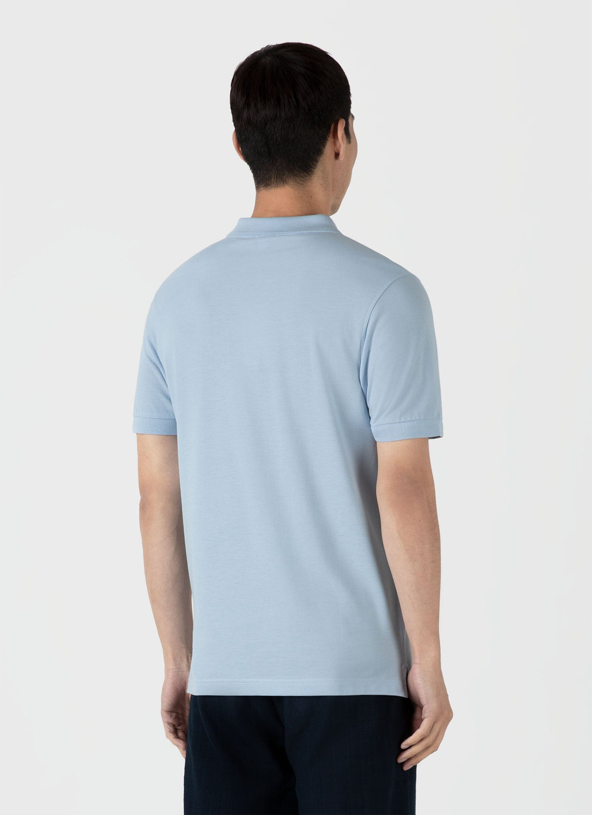 Men's Piqué Polo Shirt in Blue Mist