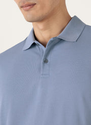 Men's Piqué Polo Shirt in Vintage Blue