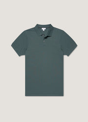 Men's Piqué Polo Shirt in Dark Petrol