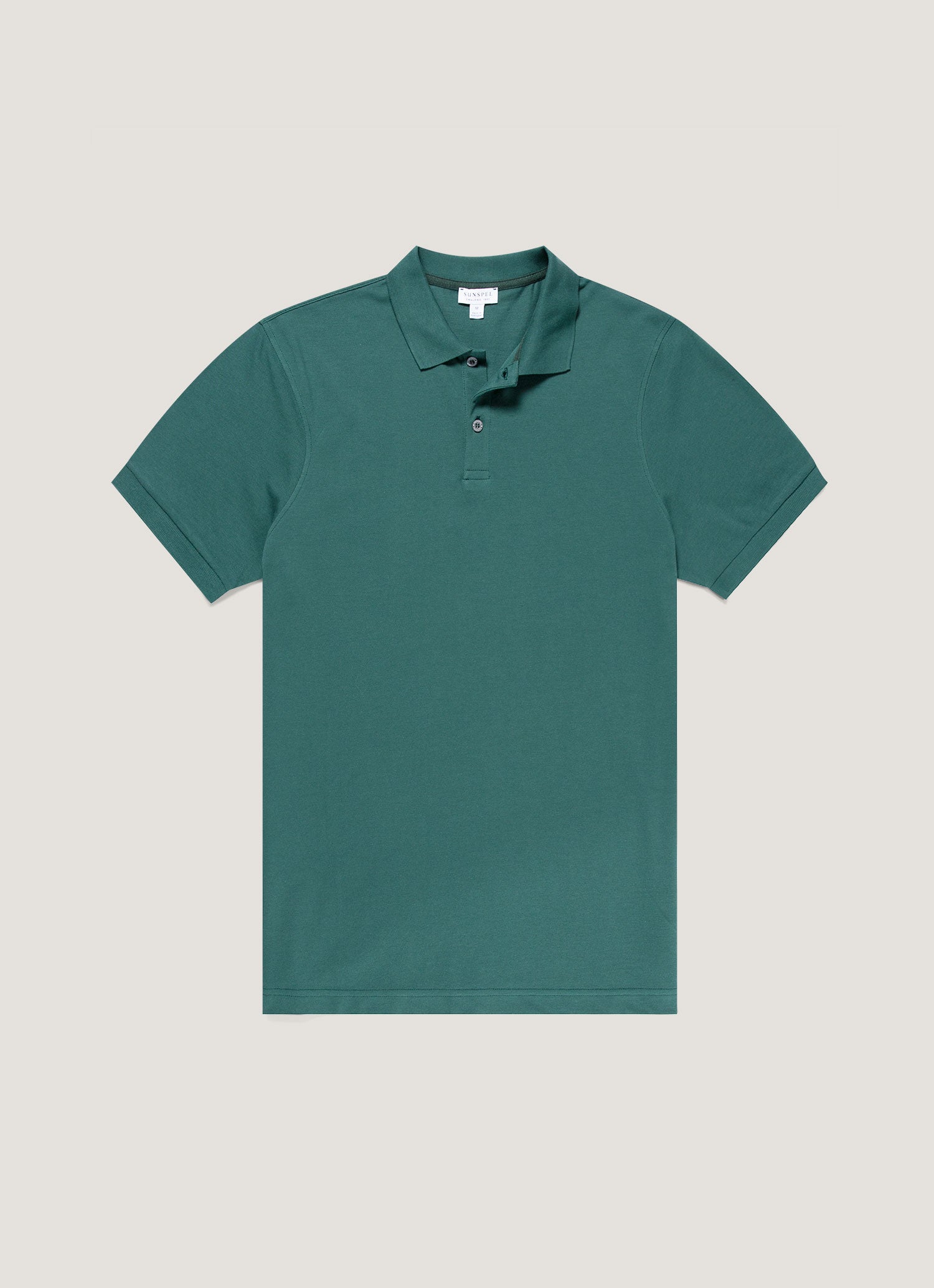 Men's Piqué Polo Shirt in Forest | Sunspel