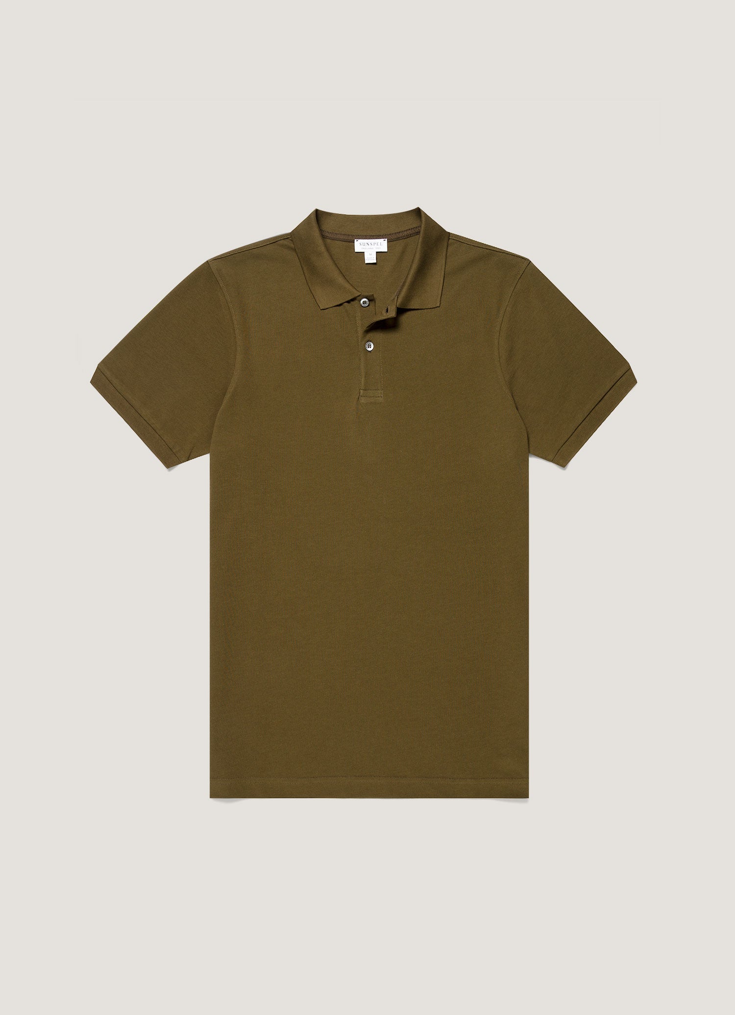 Men's Piqué Polo Shirt in Loden Green | Sunspel