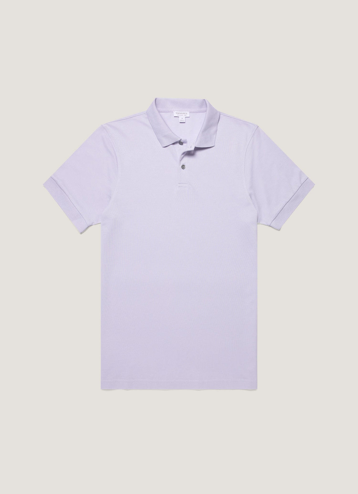 Men's Piqué Polo Shirt in Pale Lilac