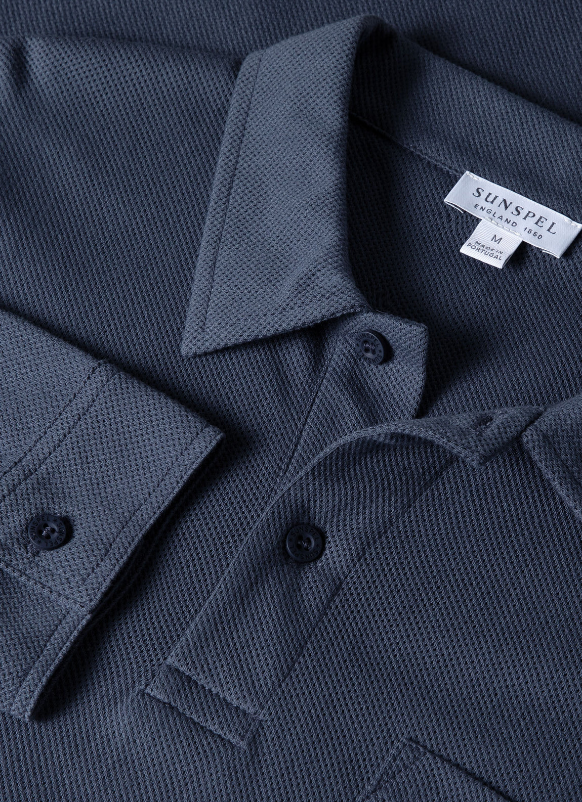 Men's Long Sleeve Riviera Polo Shirt in Slate Blue