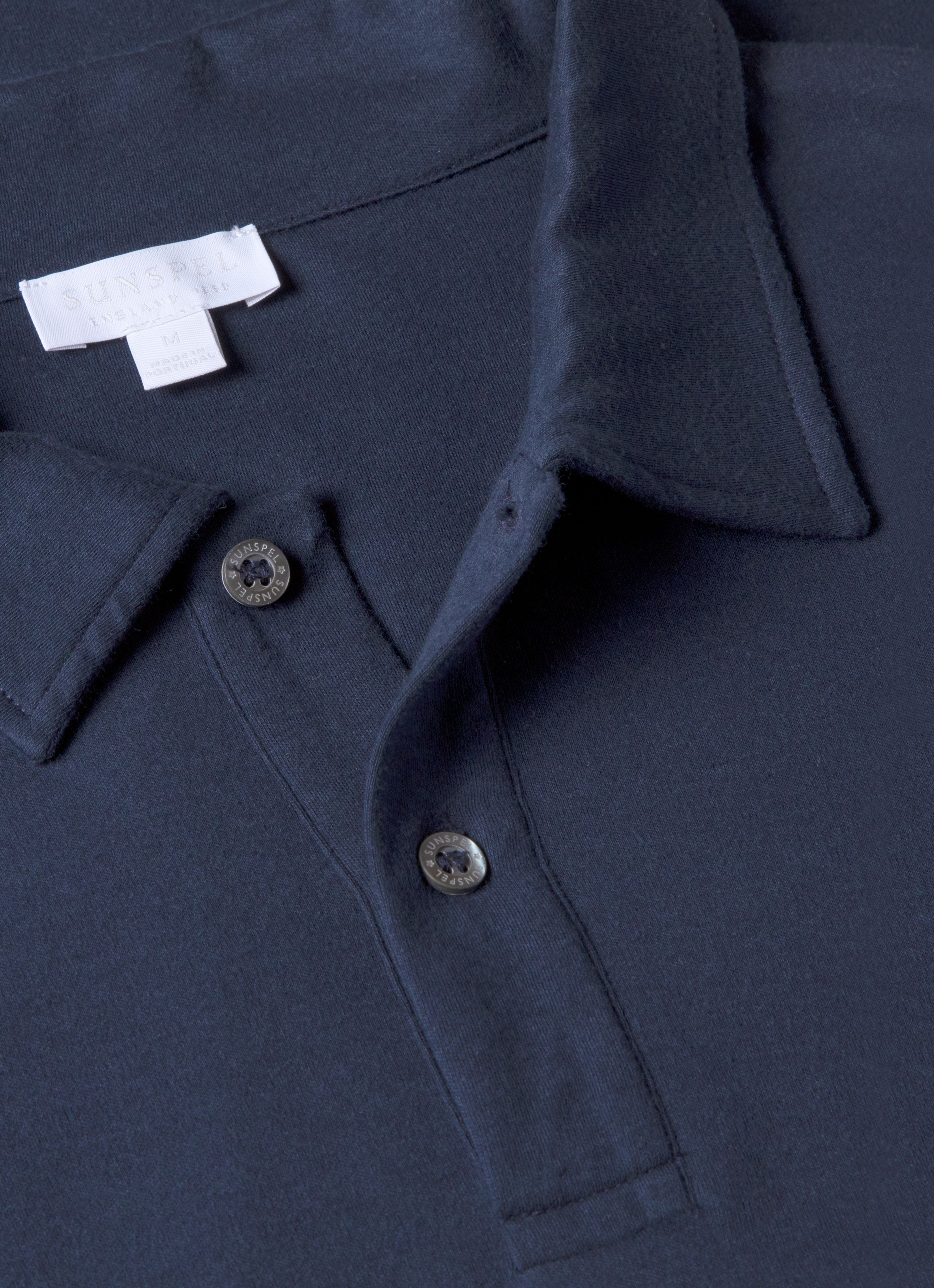 トップス WIND AND SEA SEA Dry Kando Polo Shirt Men's Sea Island Cotton Jersey Polo Shirt in Navy | Sunspel