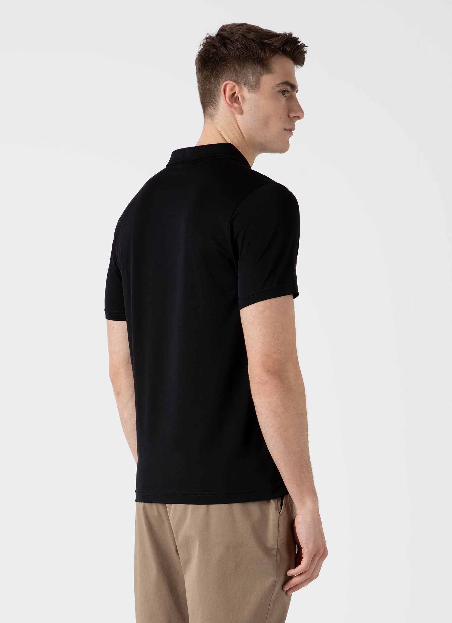 Men's Jersey Classic Polo Shirt in Black