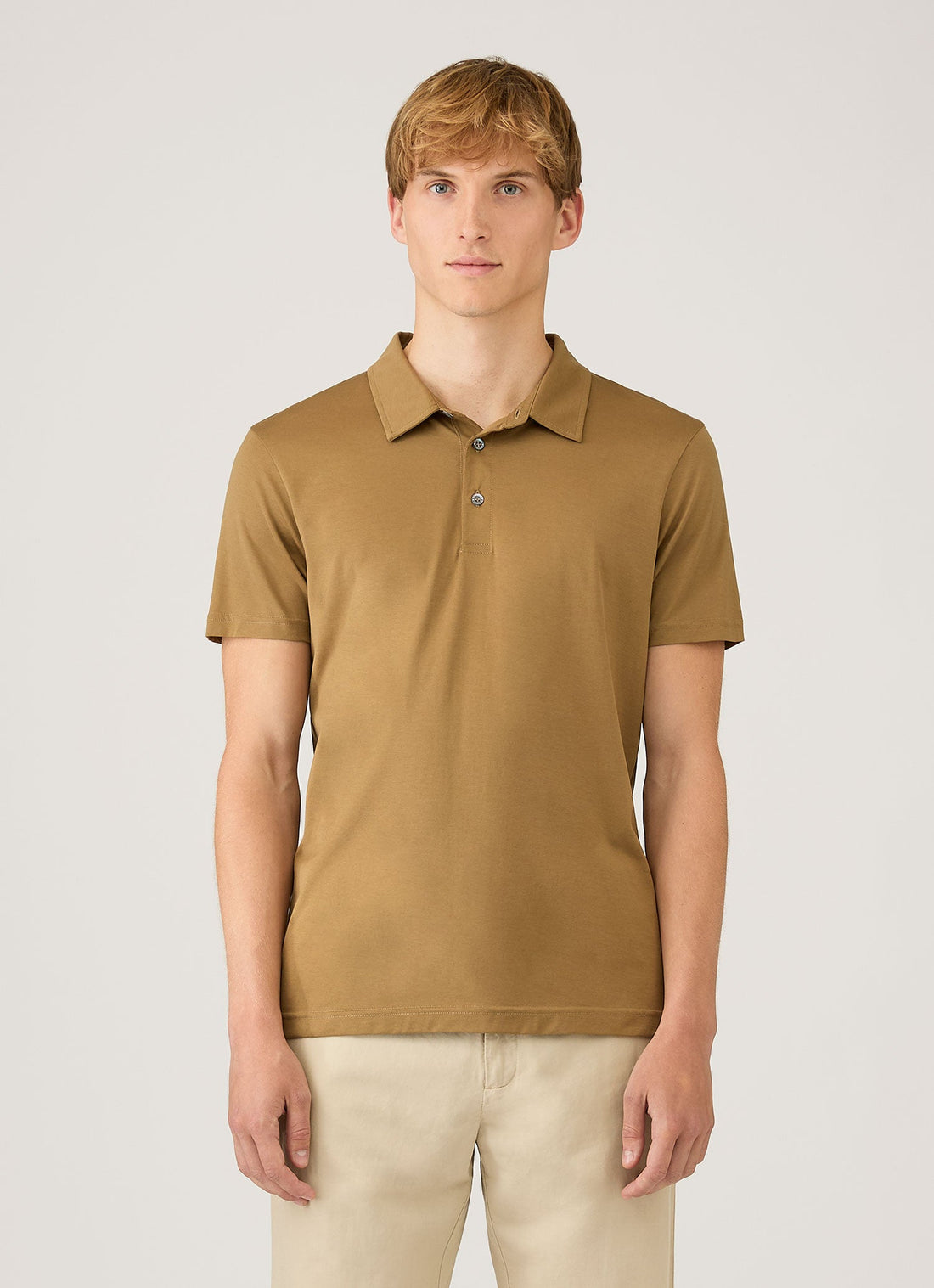 Men's Classic Jersey Polo Shirt in Walnut