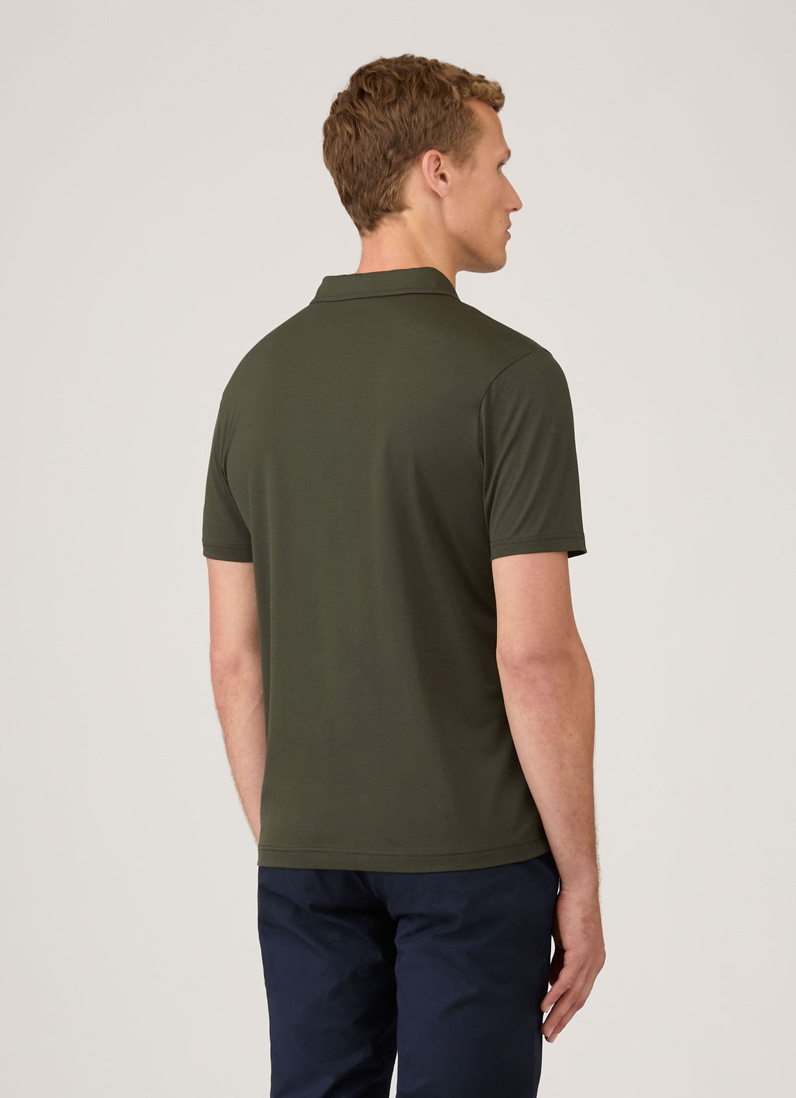 Men's Classic Jersey Polo Shirt in Dark Green