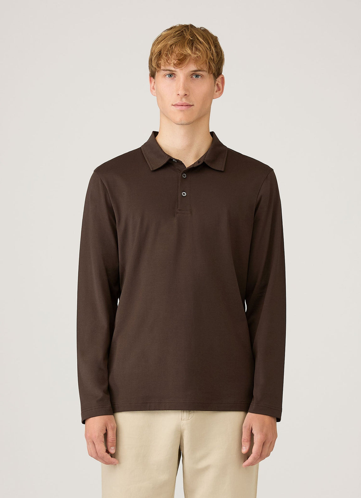 sachin and babi light blue dress Chocolate Brown Classic Collar Popover Linen Shirt