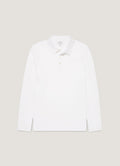 Men's Long Sleeve Classic Jersey Polo Shirt in White