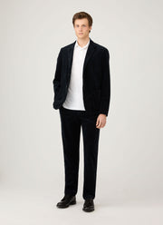 Men's Long Sleeve Classic Jersey Polo Shirt in White