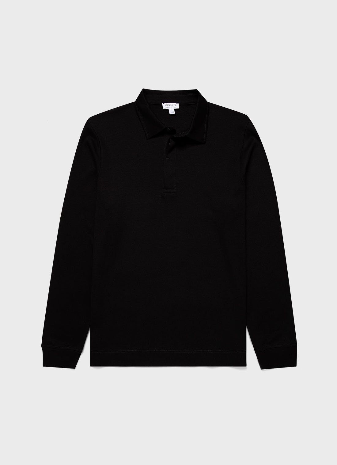 Men's Heavyweight Rugby Polo Shirt in Black