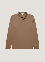 Men's Heavyweight Rugby Polo Shirt in Dark Cedar