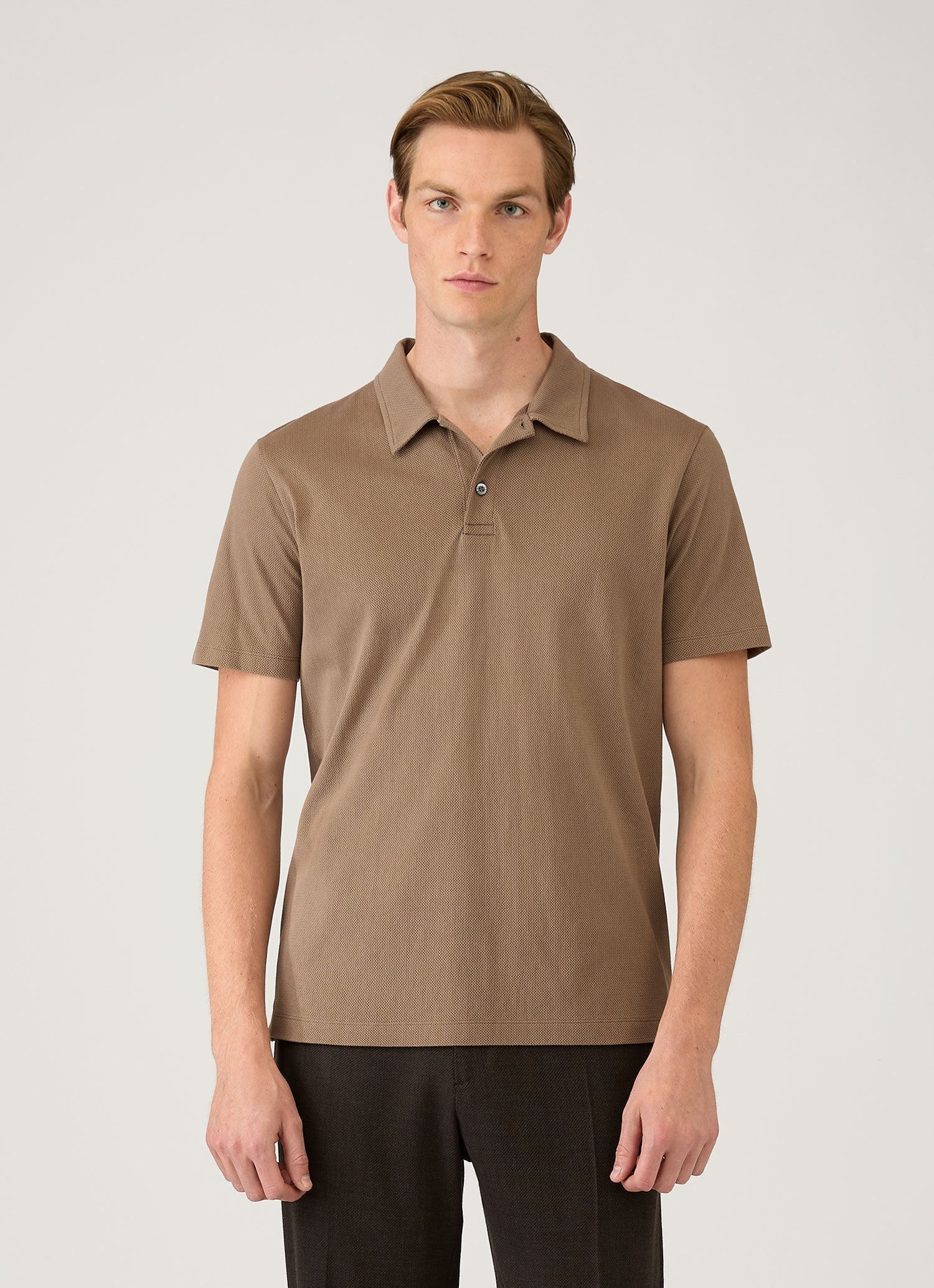 Men's Regular Fit Riviera Polo Shirt in Dark Cedar