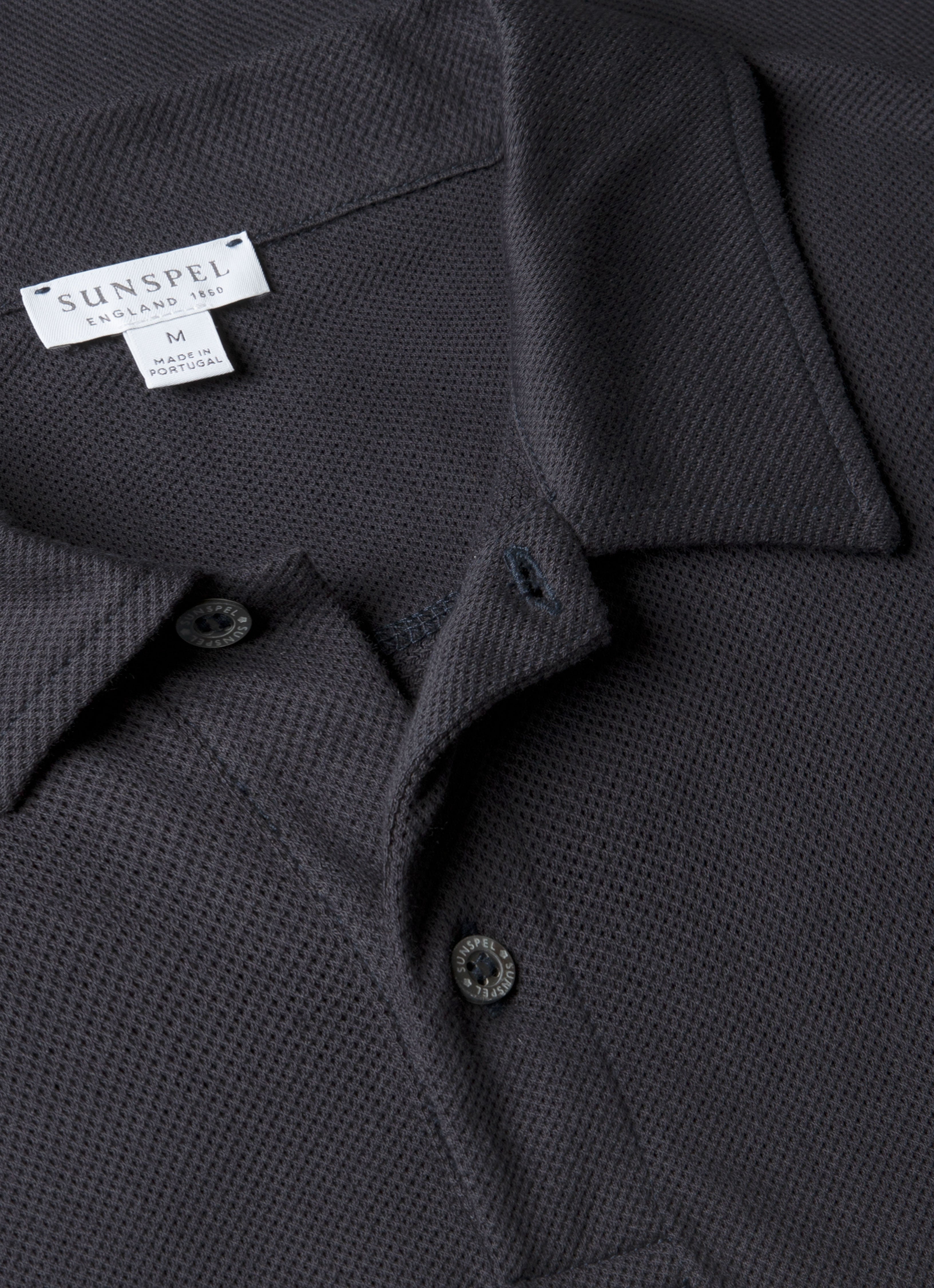 Men's Regular Fit Riviera Polo Shirt in Navy | Sunspel