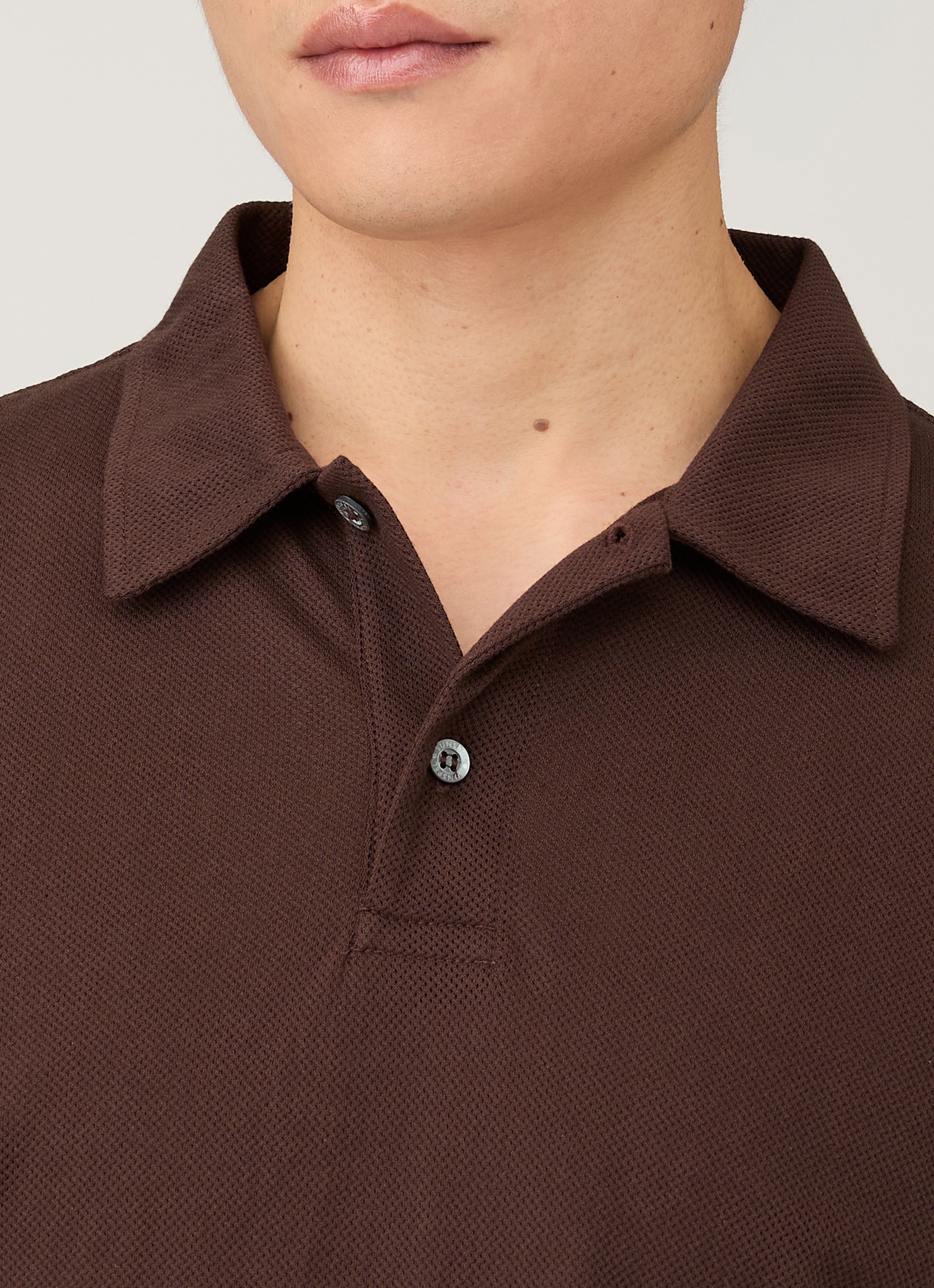 Men's Regular Fit Riviera Polo Shirt in Bakelite | Sunspel