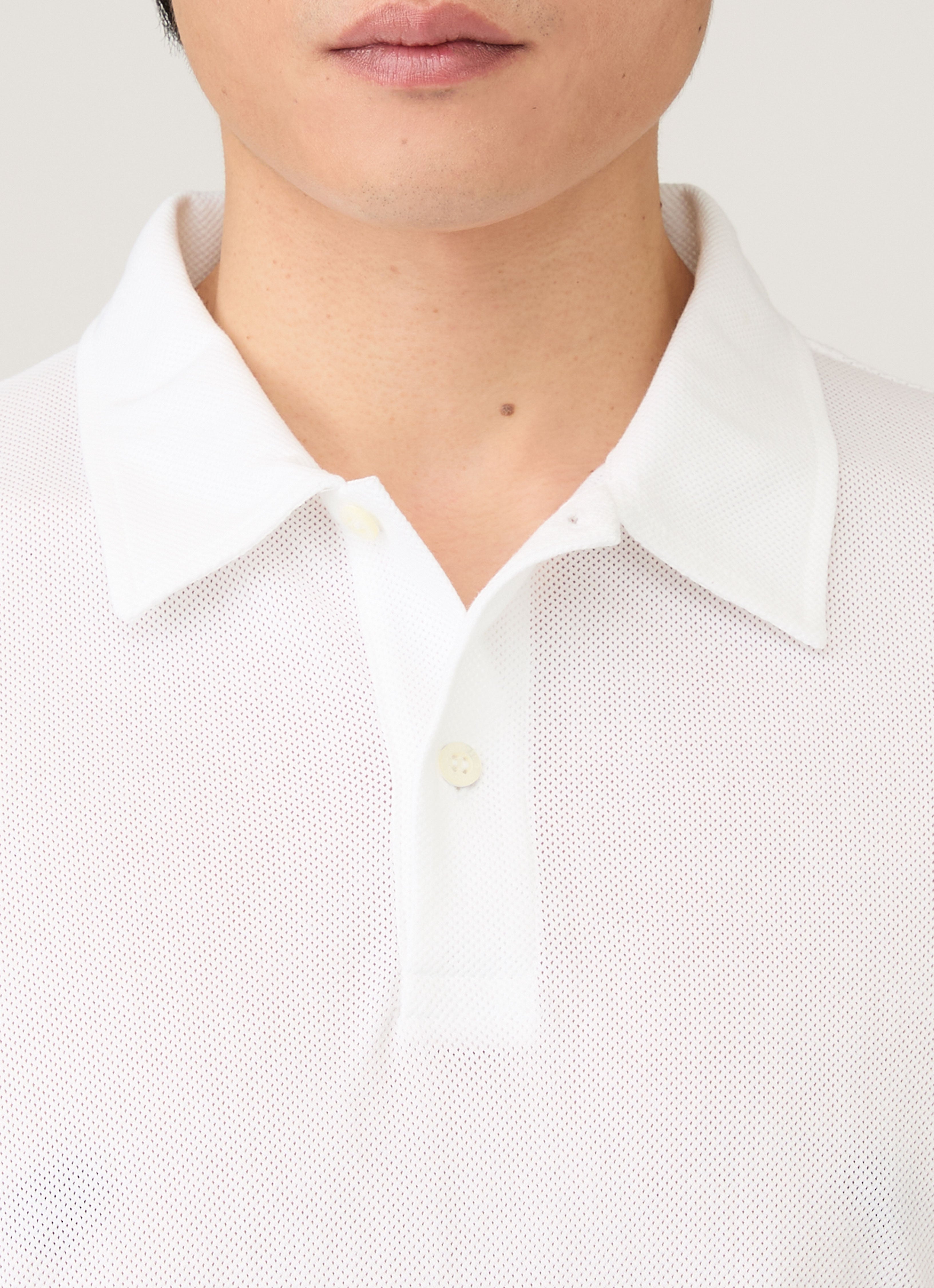 【美品】SUNSPEL ポロシャツ 白　リヴィエラ Men's Riviera Polo Shirt in White | Sunspel
