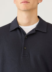 Men's Long Sleeve Cellulock Polo Shirt in Navy