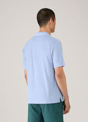 Men's Towelling Polo Shirt in Sky