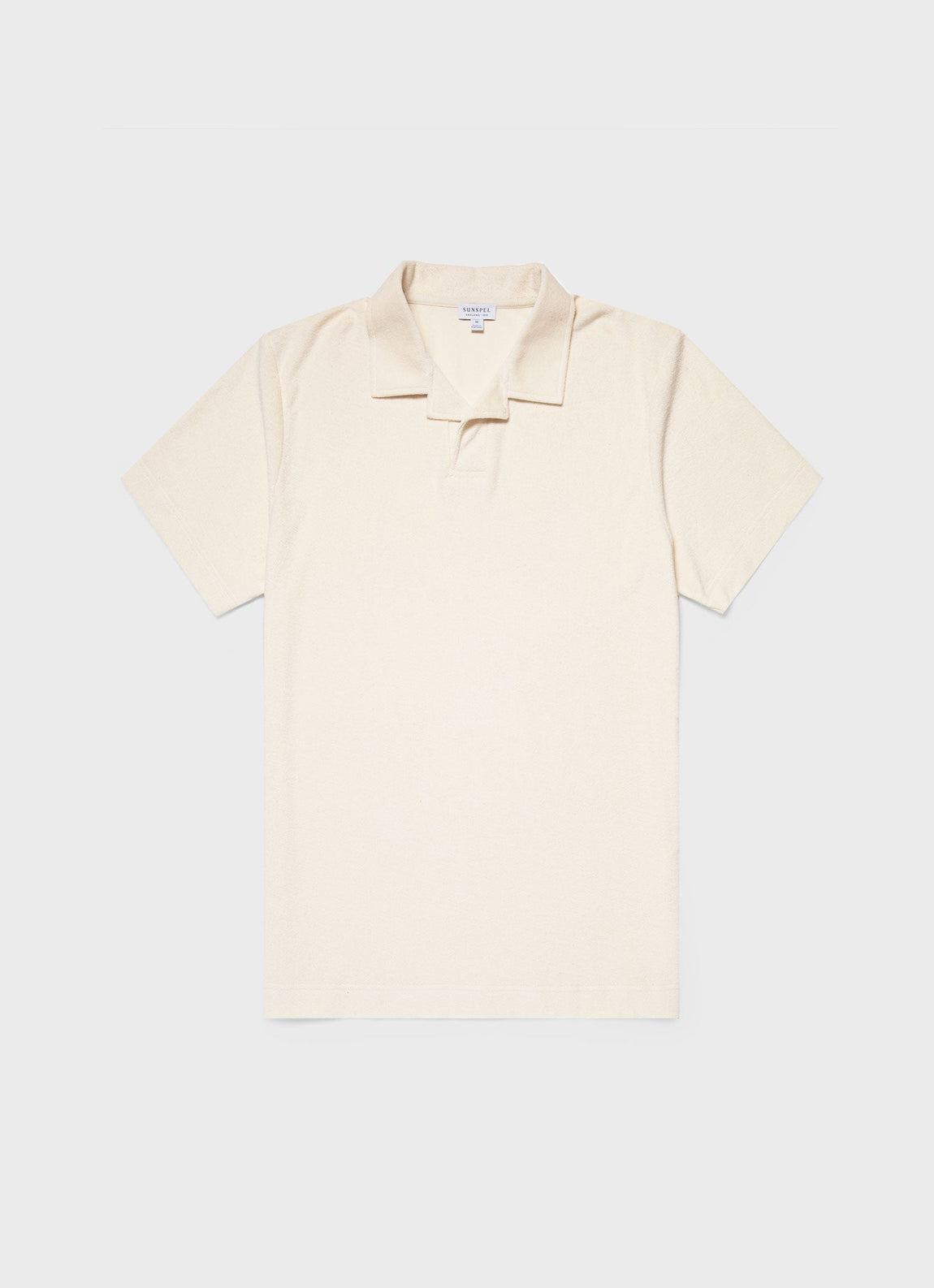 Men's Undyed Towelling Polo Shirt in Undyed