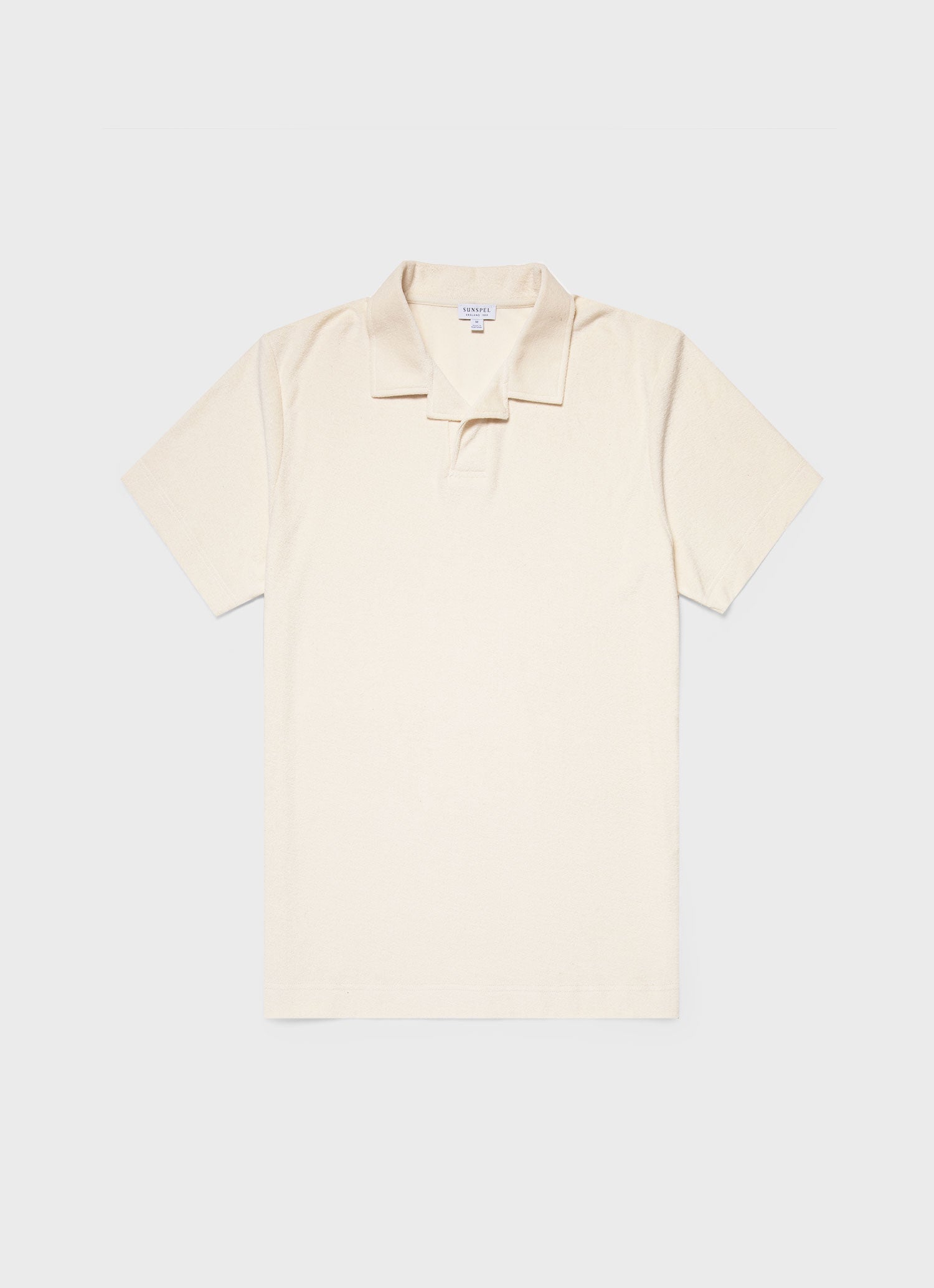 Men's Undyed Towelling Polo Shirt in Undyed