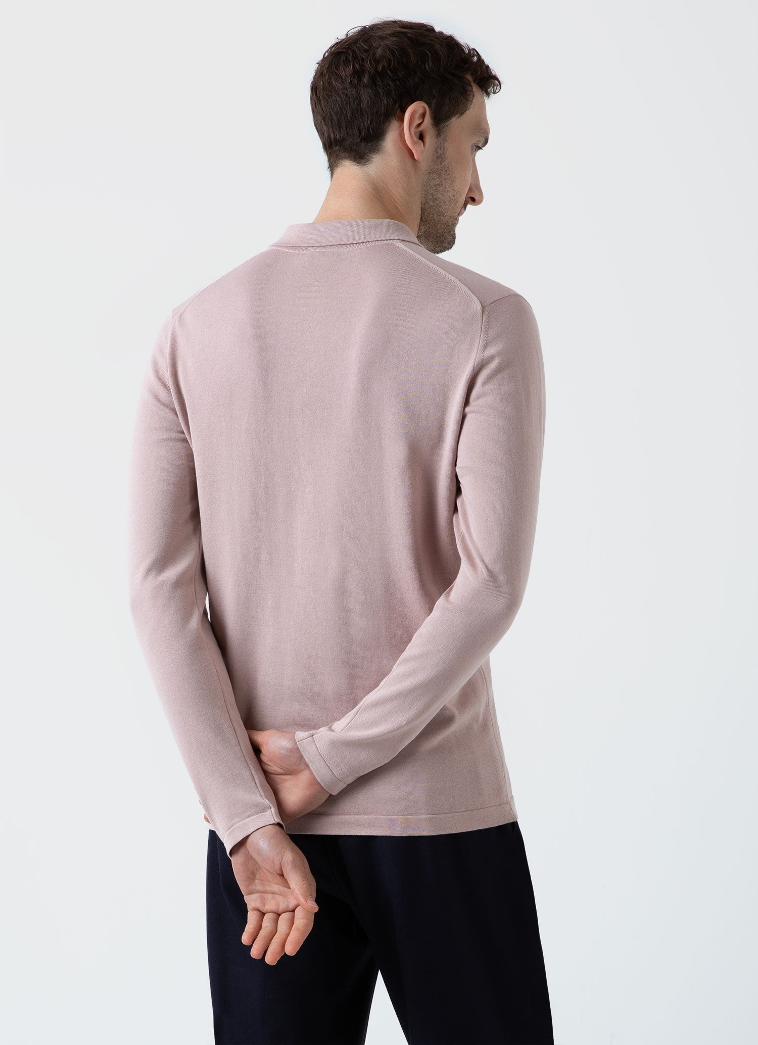 Pink long 2024 sleeve men