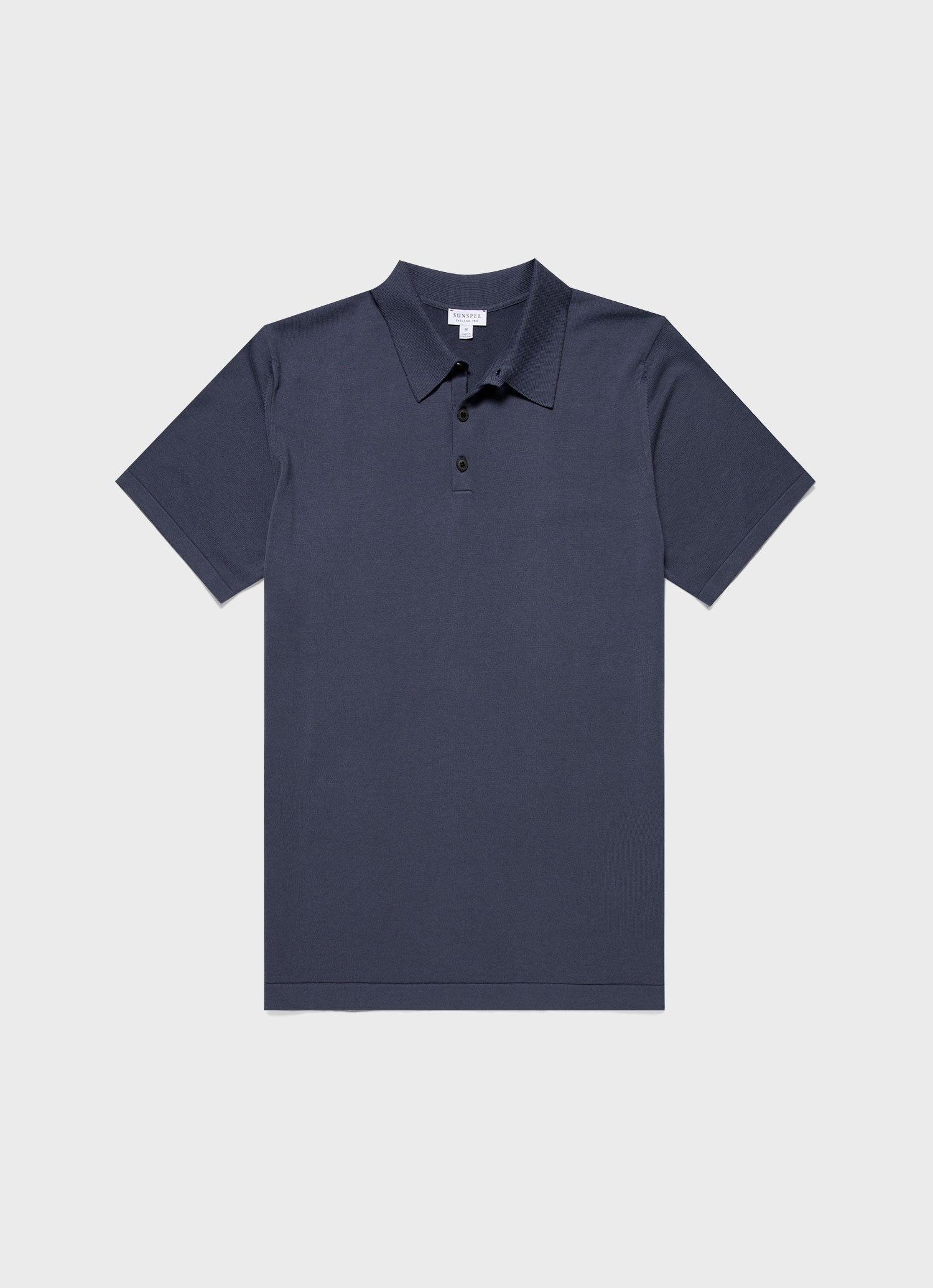 Men's Sea Island Cotton Polo Shirt in Slate Blue