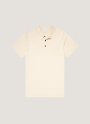 Men's Sea Island Cotton Knit Polo Shirt in Undyed
