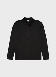 Men's Sea Island Knit Shirt in Black