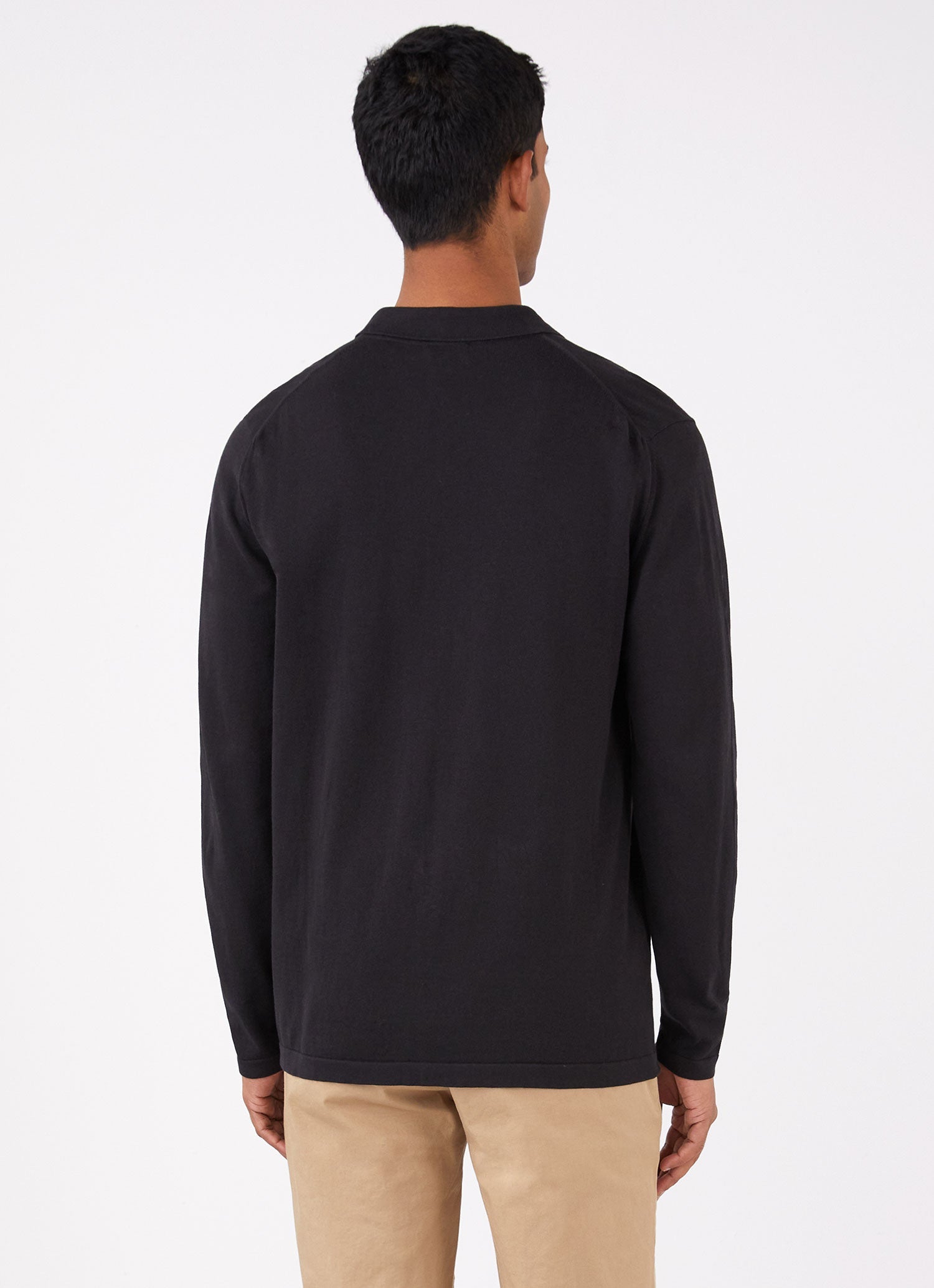 Men's Sea Island Knit Shirt in Black