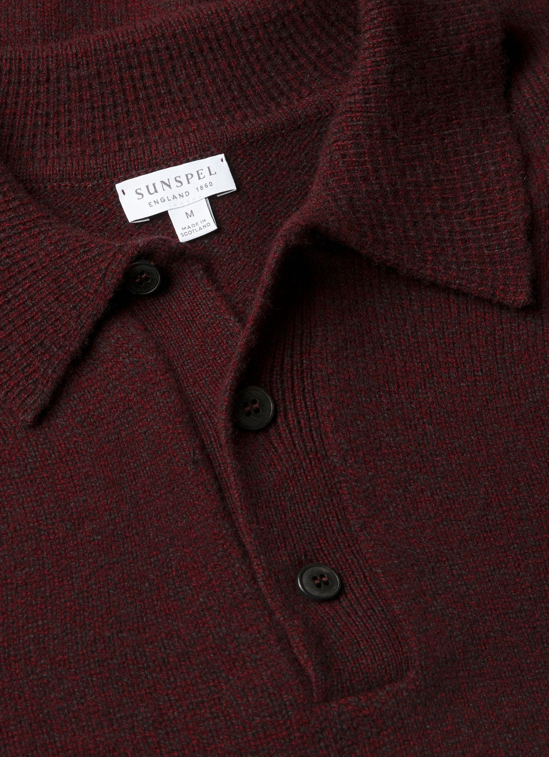 Men's Lambswool Polo Shirt in Bakelite Twist