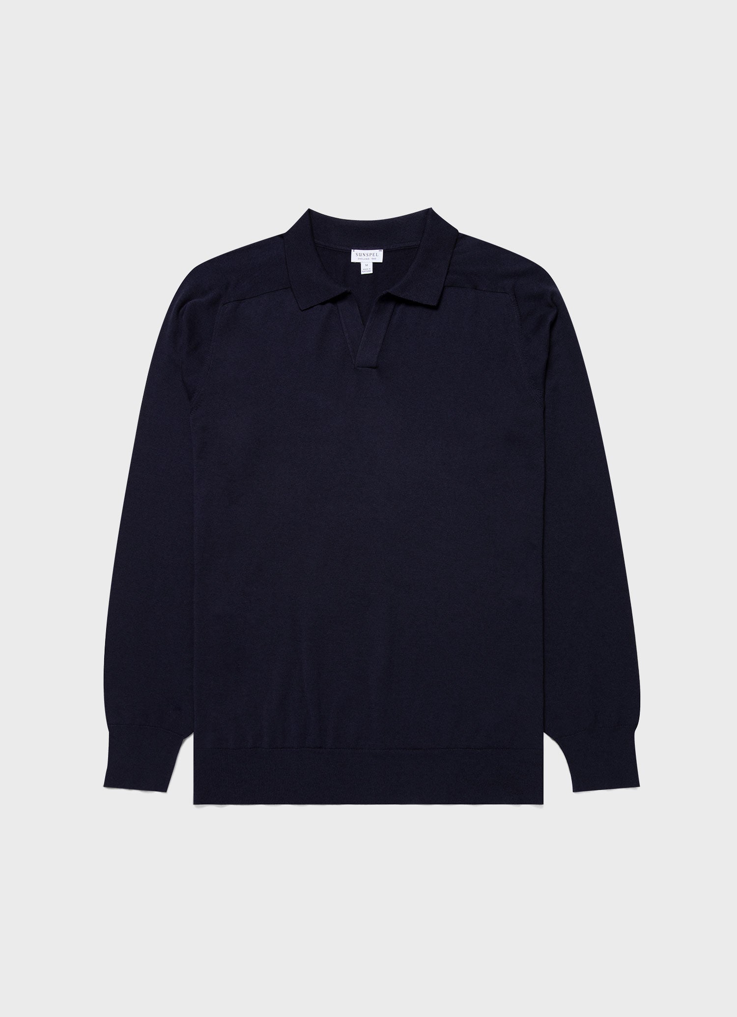 Men's Sea Island Cashmere Polo Shirt in Navy | Sunspel