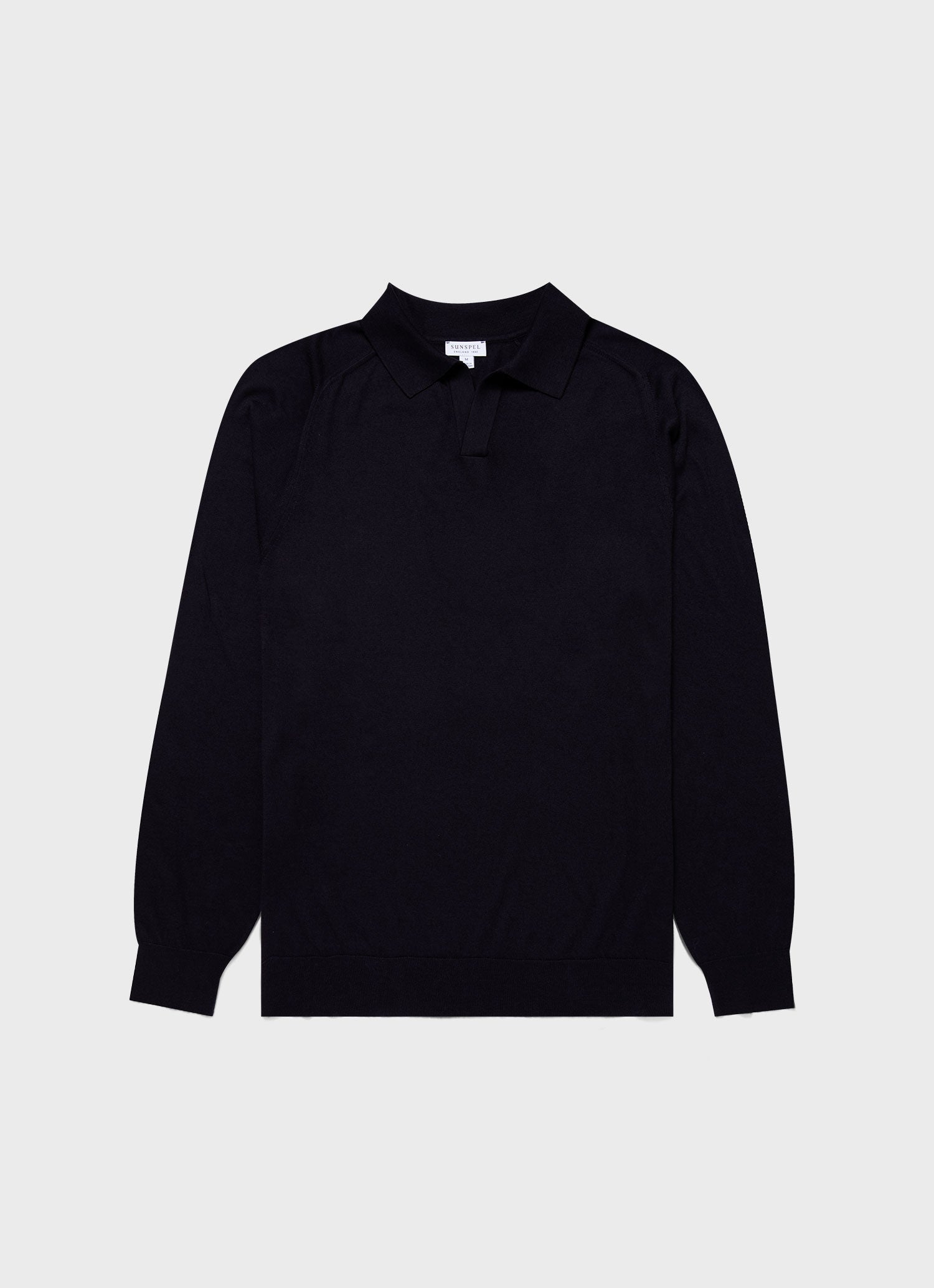 Men's Sea Island Cashmere Polo Shirt in Midnight Navy