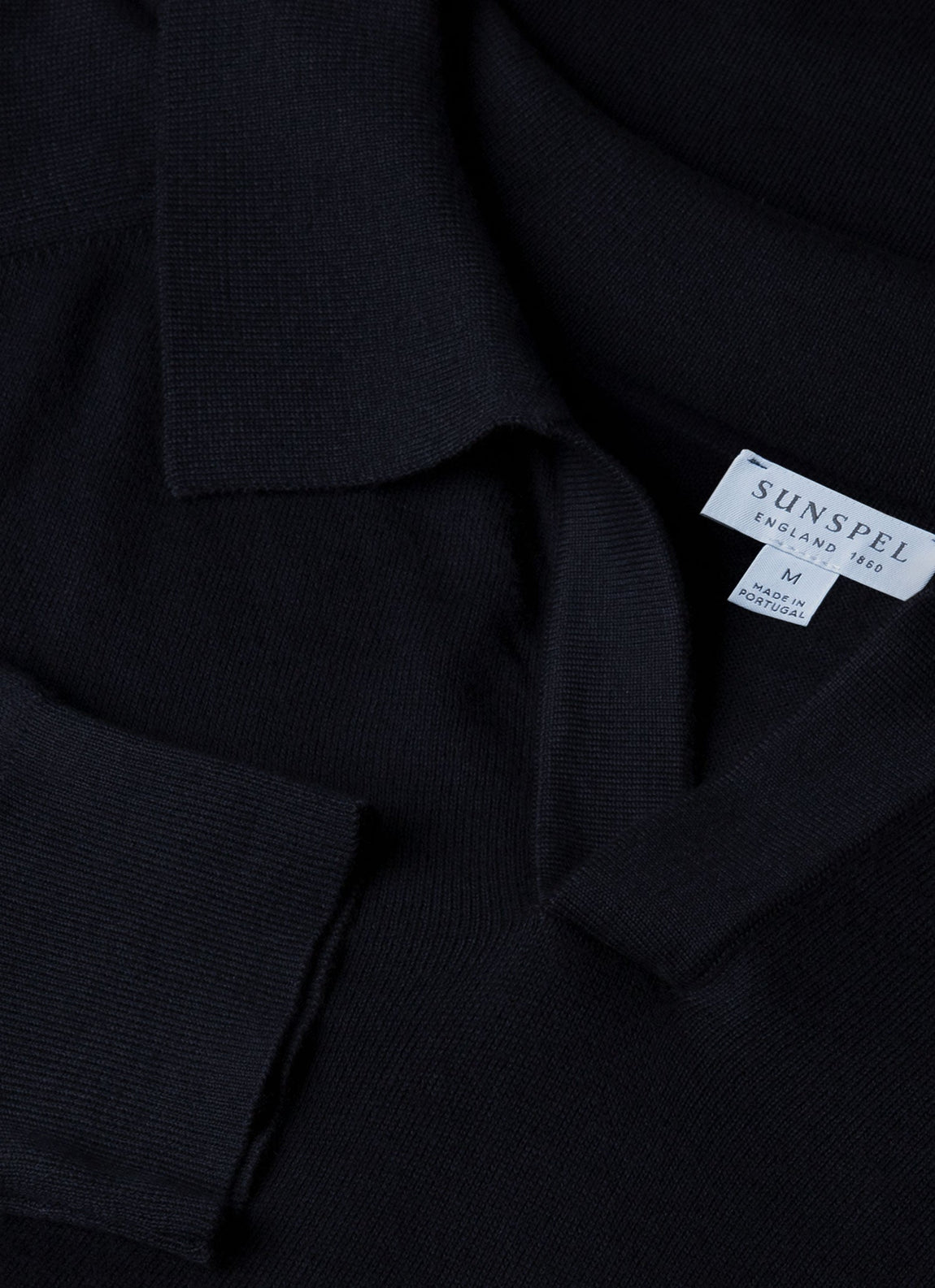 Men's Sea Island Cashmere Polo Shirt in Midnight Navy