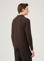 Men's Cashmere Polo Shirt in Truffle
